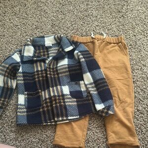 Bon Bébé Plaid Jacket and sweats